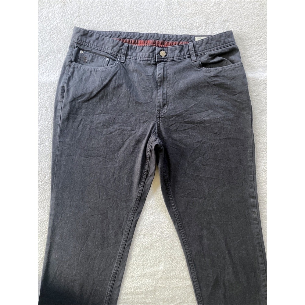 English Laundry Mens 38x32 Pants Charcoal Grey Straight Leg Stretch Cotton Prep - Picture 2 of 16